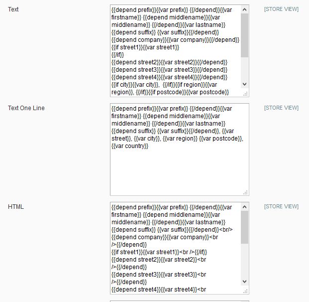 Formats d'adresses