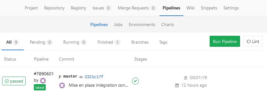 Pipeline gitlab